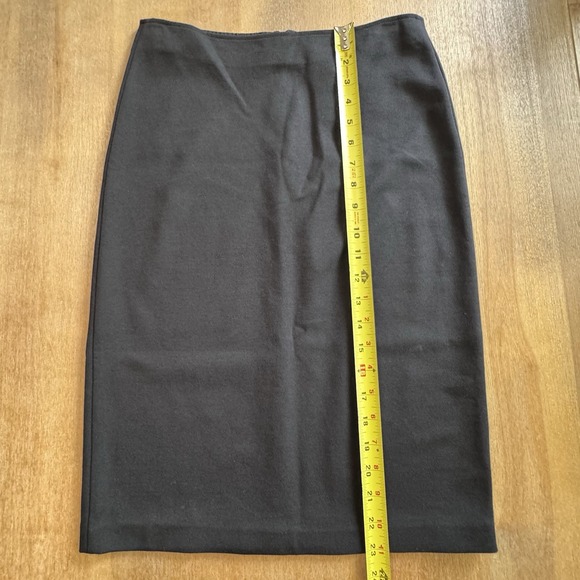 Emporio Armani Jersey Stretch Midi Pencil Skirt Size 2 Black Below Knee - Picture 2 of 16